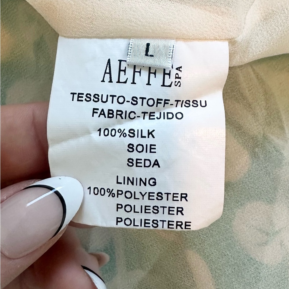 Dalton Silk Crepe Wrap Dress in Green Floral Print - Picture 11 of 11